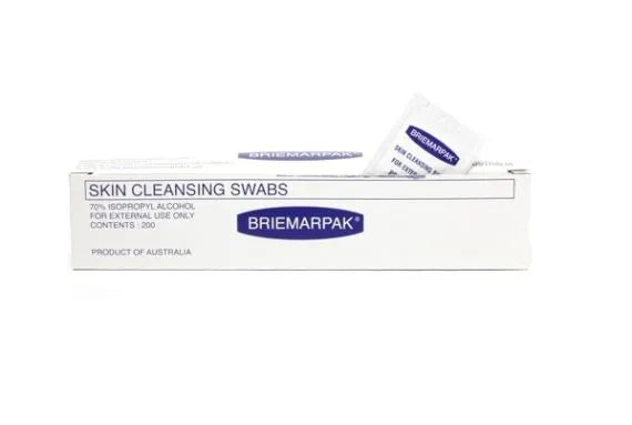 Briemar Skin Cleansing Alcohol Swabs With 70% Ipa 5730