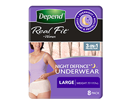 Depend Real Fit Night Defence Pants Large Female