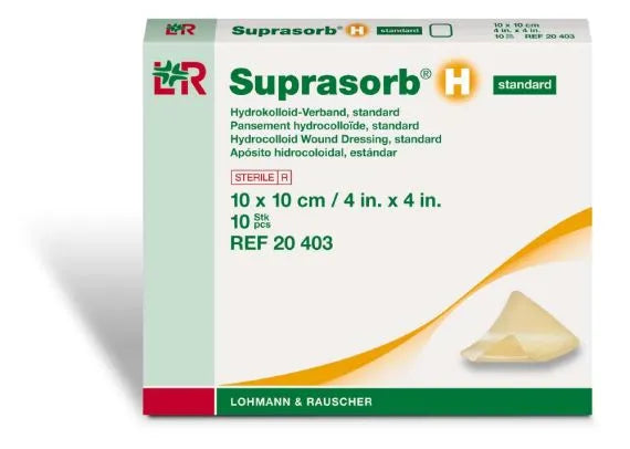 Lohmann & Rauscher Hydrocolloid Dressing Std 10X10cm Suprasorb H
