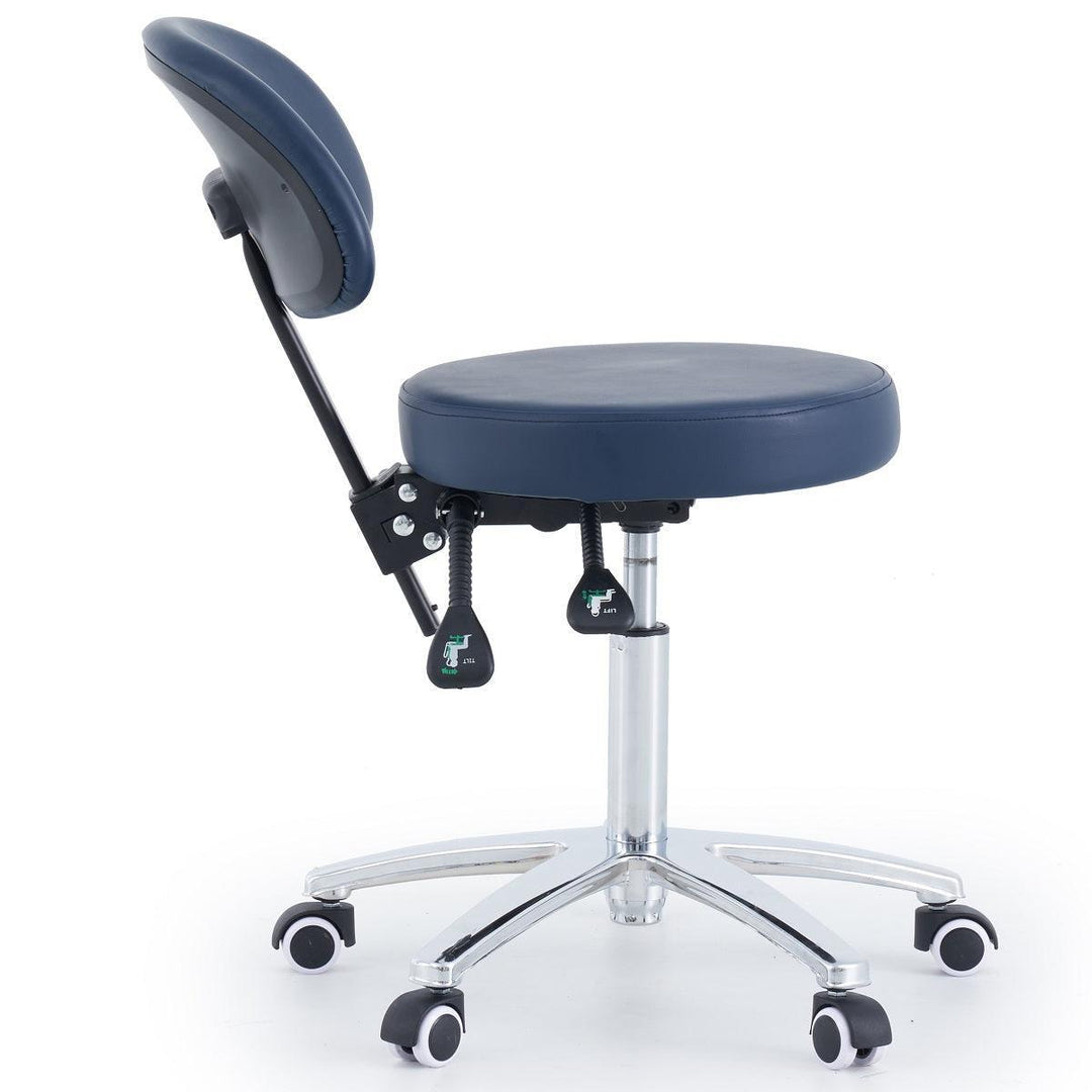 Round Stool With Backrest - LuxeMED