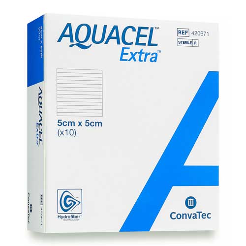 Aquacel Extra Dressing 5cmx5cm White - Box of 10