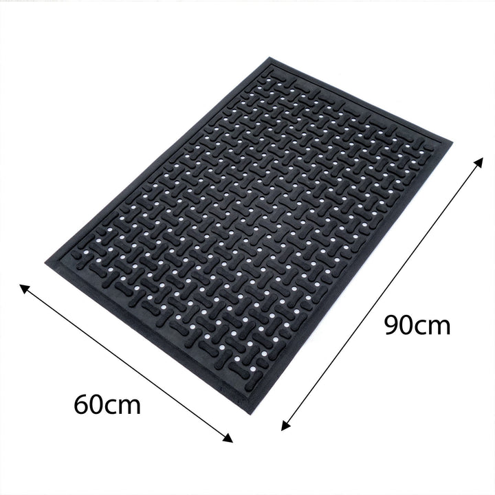 Conni Industrial Rubber Mat - Black