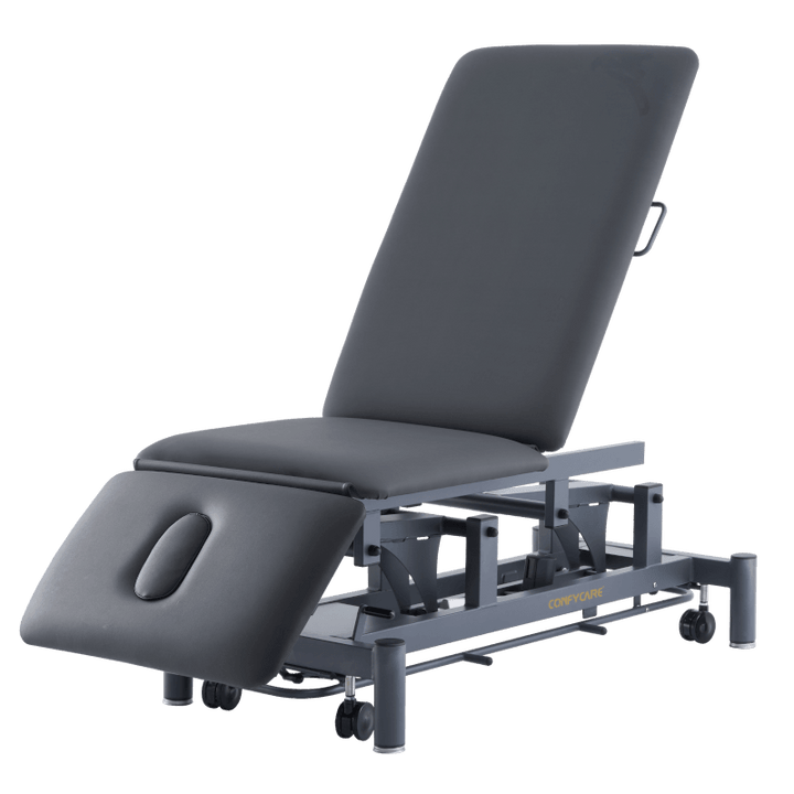 Medical Table - 3 Section Electric (Tall Back) - Stealth Black - LuxeMED