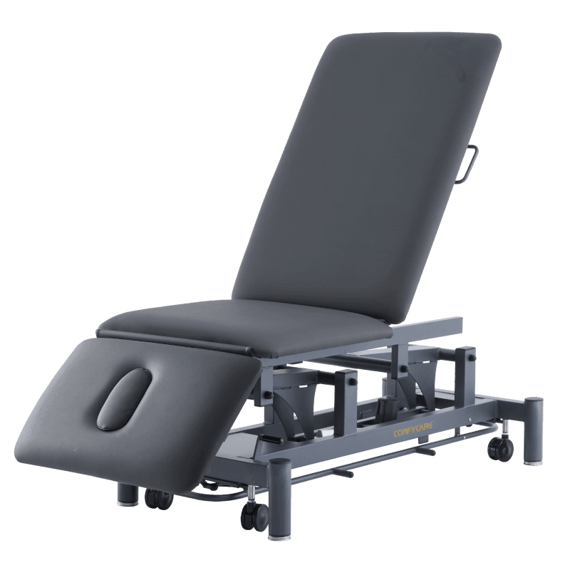 Medical Table - 3 Section Electric (Tall Back) - Stealth Black - LuxeMED