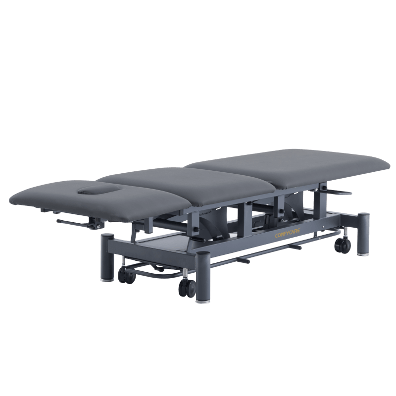 Medical Table - 3 Section Electric (Tall Back) - Stealth Black - LuxeMED