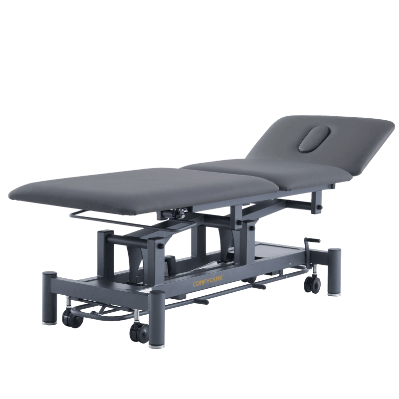 Medical Table - 3 Section Electric (Tall Back) - Stealth Black - LuxeMED