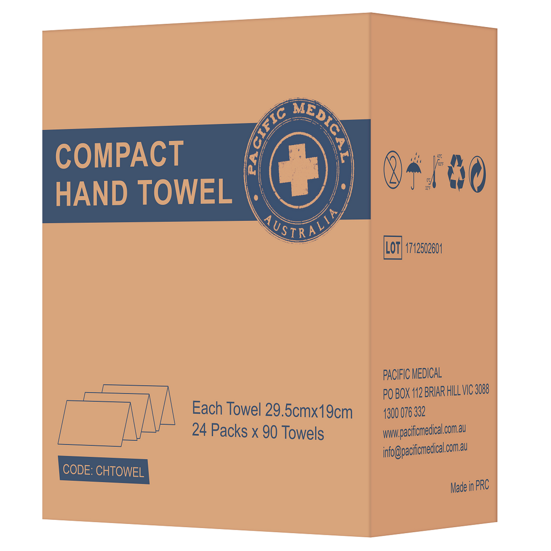 Pacific Medical Compact Hand Towel – 29.5cm x 19cm (Carton of 2,160)