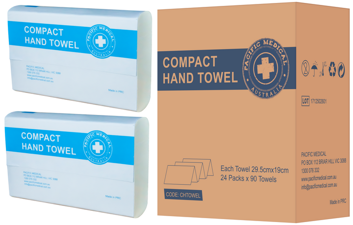 Pacific Medical Compact Hand Towel – 29.5cm x 19cm (Carton of 2,160)