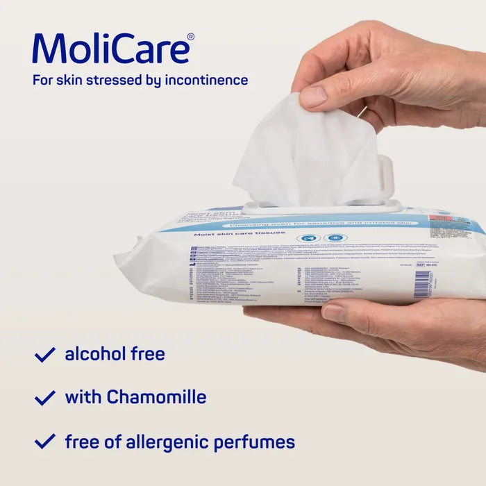 MoliCare Skin Moist Skin Care Tissues 20 x 30cm - 50 Pack