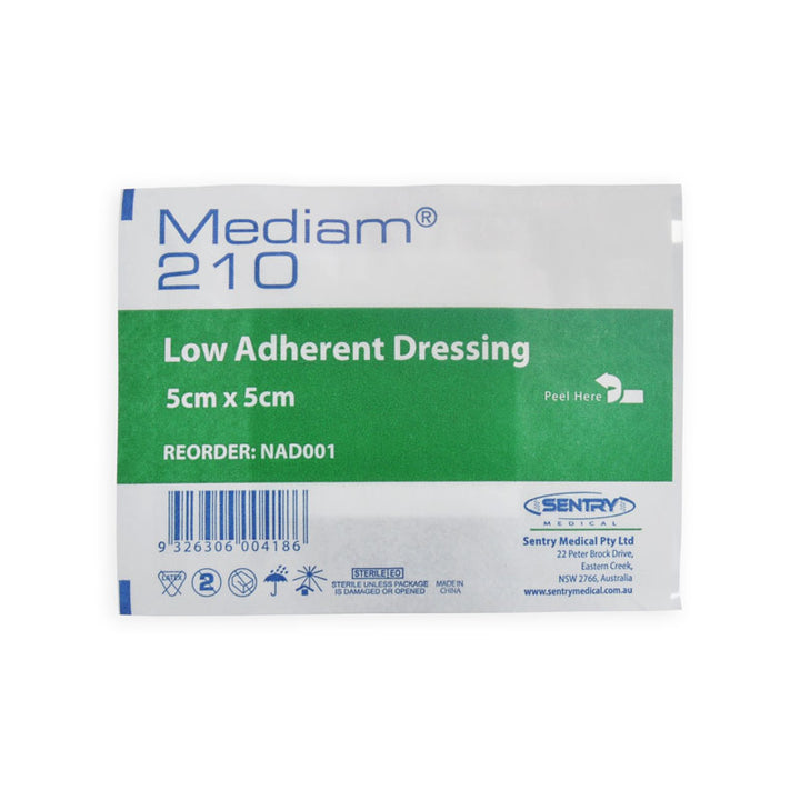Sentry Medical Non Adherant Normal Mediam210 Sterile - Box of 50