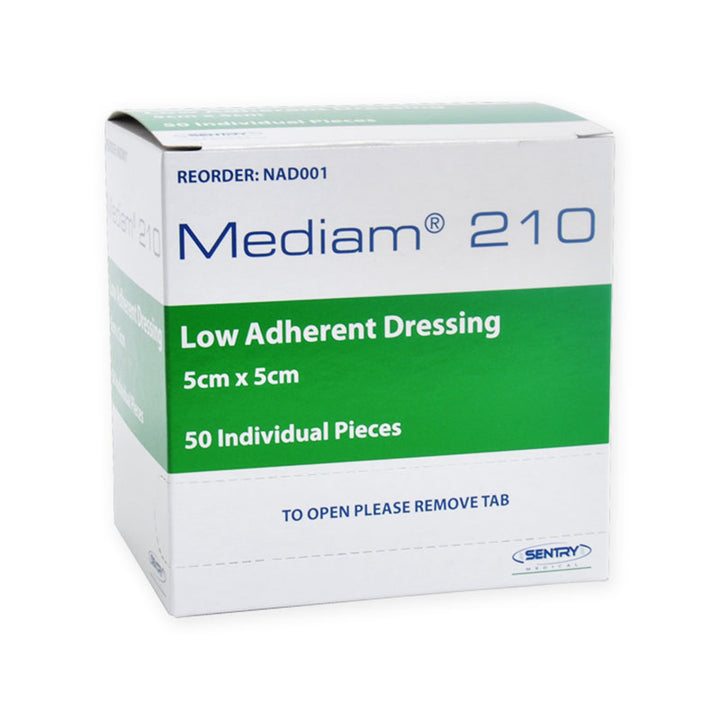 Sentry Medical Non Adherant Normal Mediam210 Sterile - Box of 50