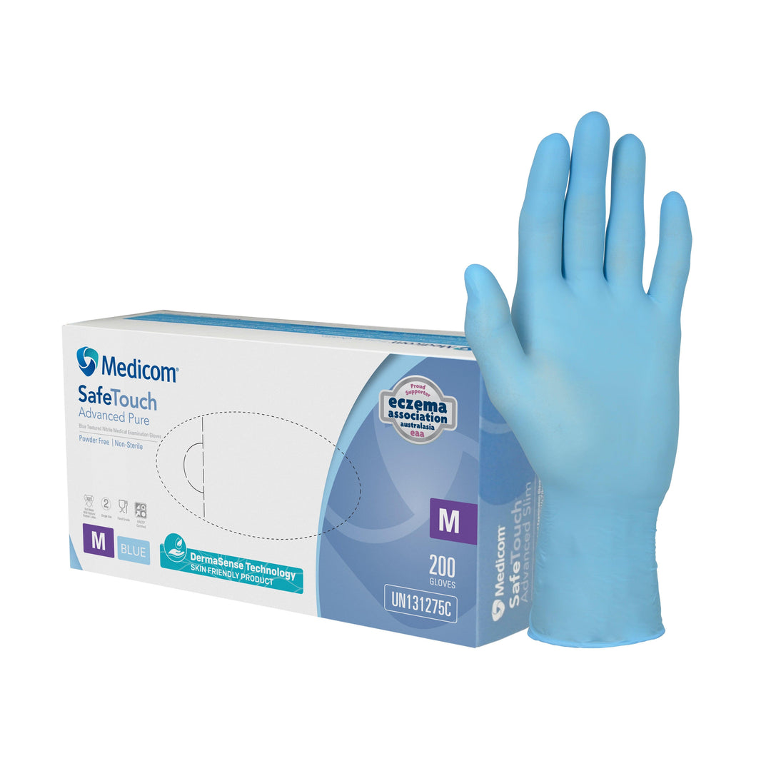 SafeTouch Advanced Pure - Accelerator Free Examination Gloves - LuxeMED