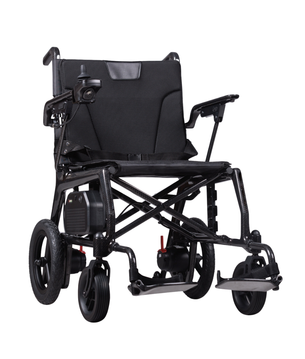 Royale Air Carbon Fibre Folding Power Chair + Wireless Attendant Control Compatibility