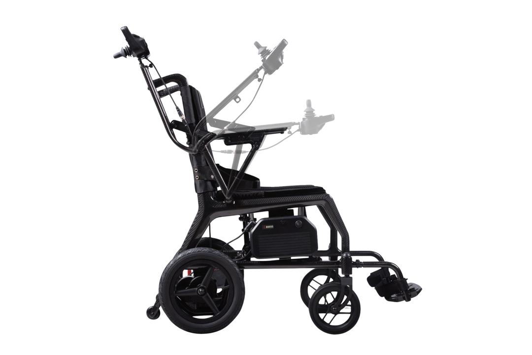 Royale Air Carbon Fibre Folding Power Chair + Wireless Attendant Control Compatibility
