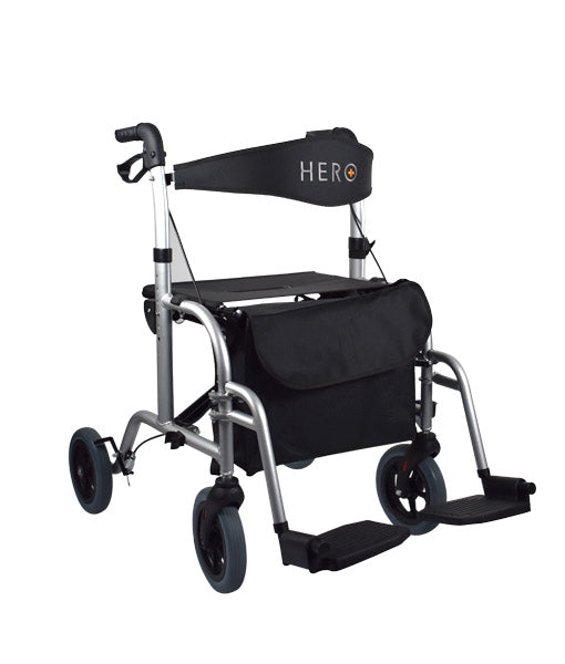 Hero Medical Wheelchair/Rollator – Fusion 2 in 1