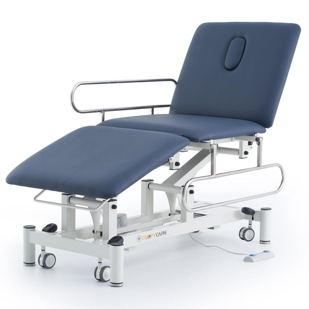 Three Section Medical Treatment Couch With Side Rails - LuxeMED