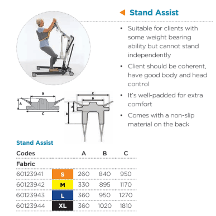 Invacare Sling Stand Assist Fabric