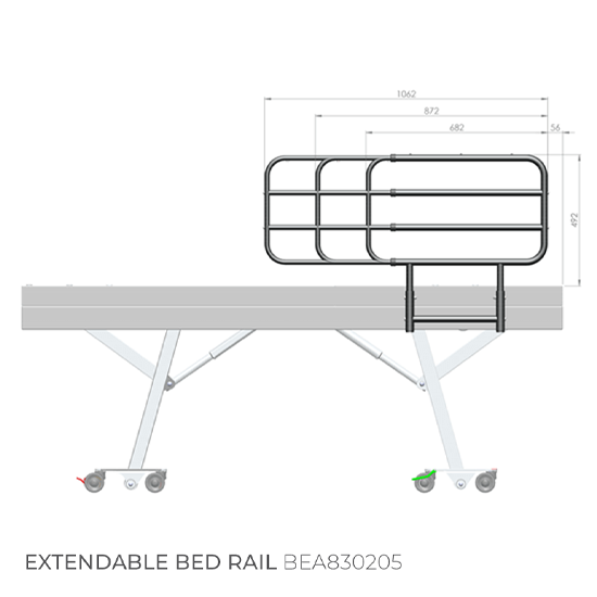 Aspire ComfiMotion Activ Care Bed - Bed Rail