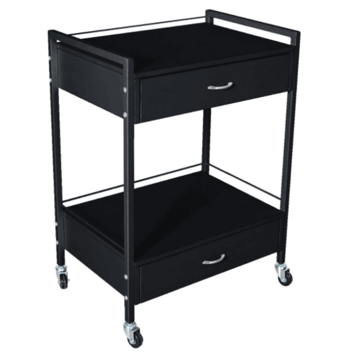 Bella II Trolley Black LARGE (2 Drawer)