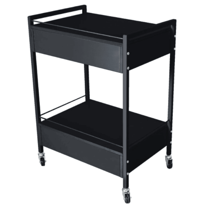 Bella II Trolley Black LARGE (2 Drawer)