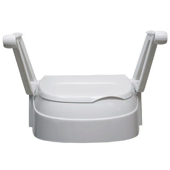 Aspire Raised Toilet Seat with Swing Back Arms