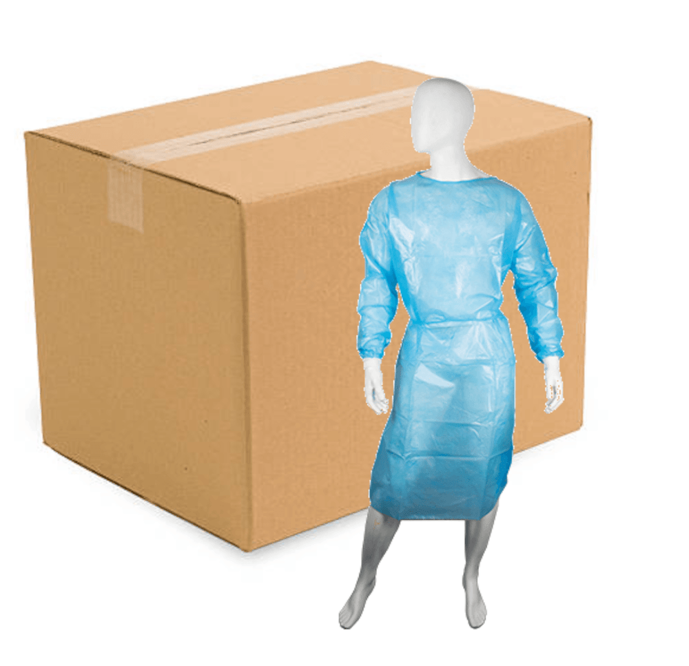 Clinical Isolation Gown BLUE – Non Sterile/Impervious/PP - LuxeMED