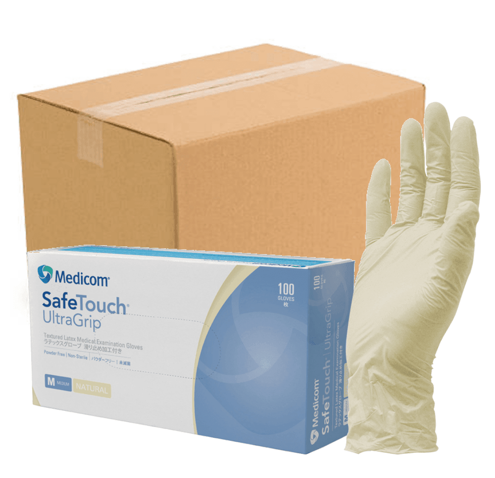 SafeTouch Ultra Grip - Latex Powder Free Textured Examination Gloves - LuxeMED