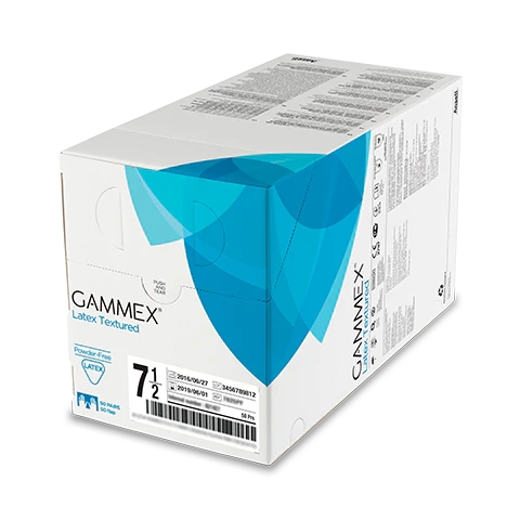 Gammex Latex Powder Free Textured Gloves Sterile - Box 50 pairs