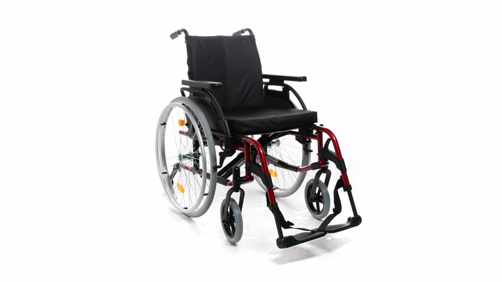 BREEZY BasiX² Lightweight SP Wheelchair SOLID Tyres RED