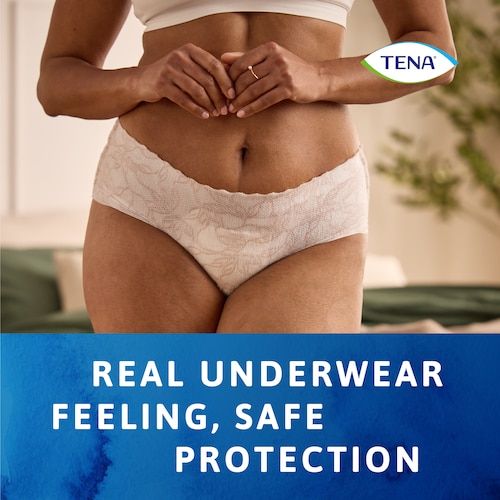 Tena Pants Discreet Low Waist Blanc White Women Medium 75-100cm 615ml