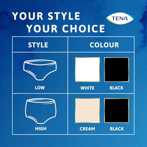 Tena Pants Discreet Low Waist Blanc White Women Medium 75-100cm 615ml