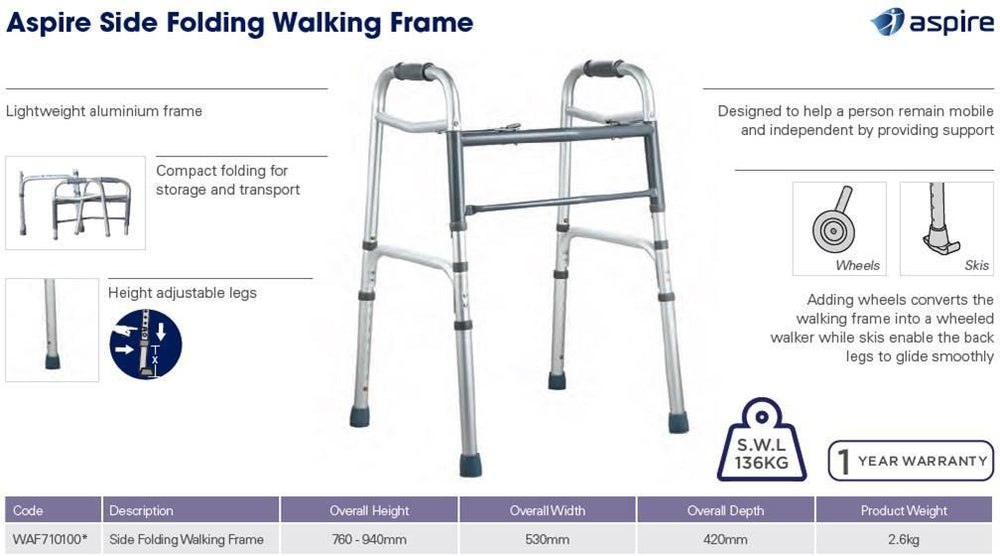 Aspire Side Folding Frame - LuxeMED