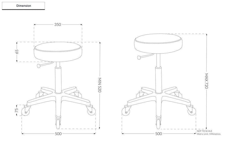 Joiken Basic Round Stool - LuxeMED