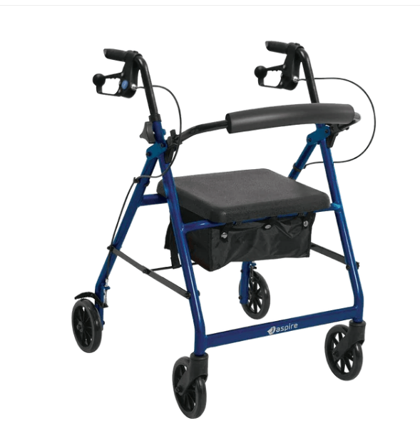 Aspire Classic 6" Seat Rollator/Walker - LuxeMED