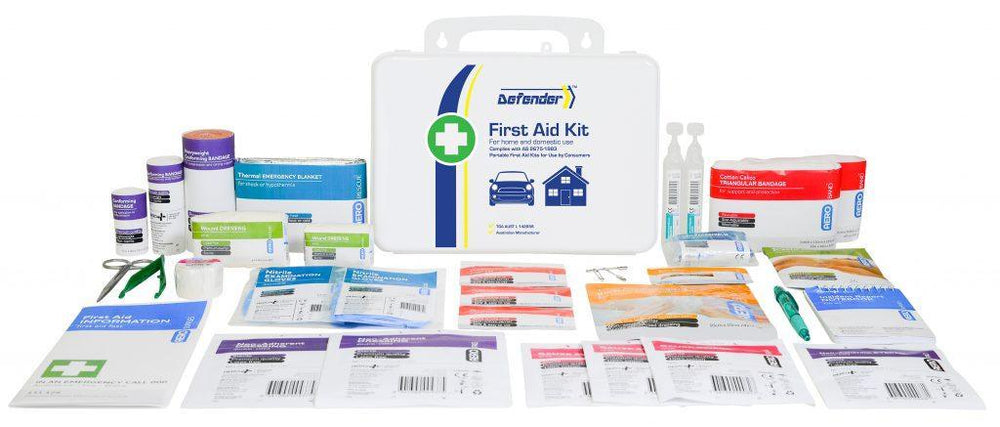 DEFENDER 3 Series Plastic Waterproof First Aid Kit 17.6 x 24.8 x 7.6cm - LuxeMED