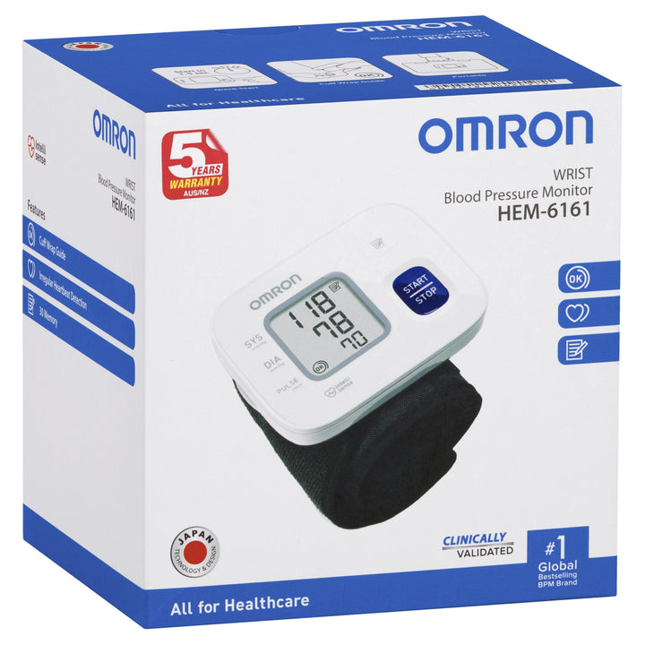 Omron HEM6161 Wrist Blood Pressure Monitor - LuxeMED