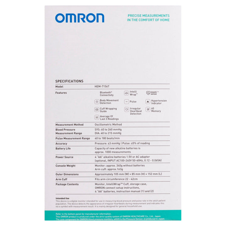 Omron HEM7156T Plus Blood Pressure Monitor - LuxeMED