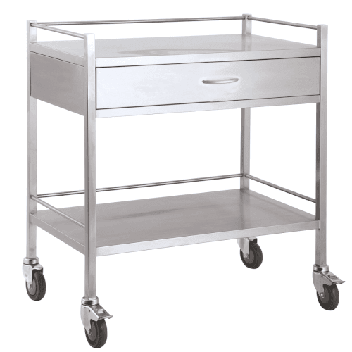 Stainless Steel Double Trolley - LuxeMED