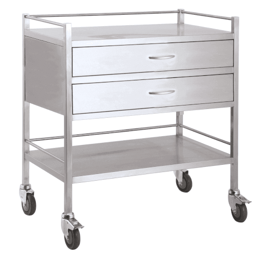 Stainless Steel Double Trolley - LuxeMED