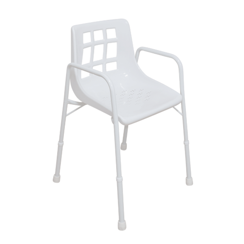Aspire Shower Chair With Arms - Treated Steel 200kg SWL - LuxeMED