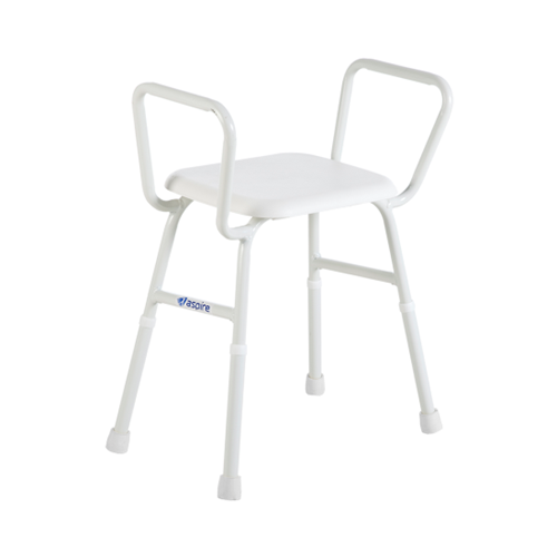 Aspire Shower Stool with Arms - Treated Steel 175kg SWL - LuxeMED