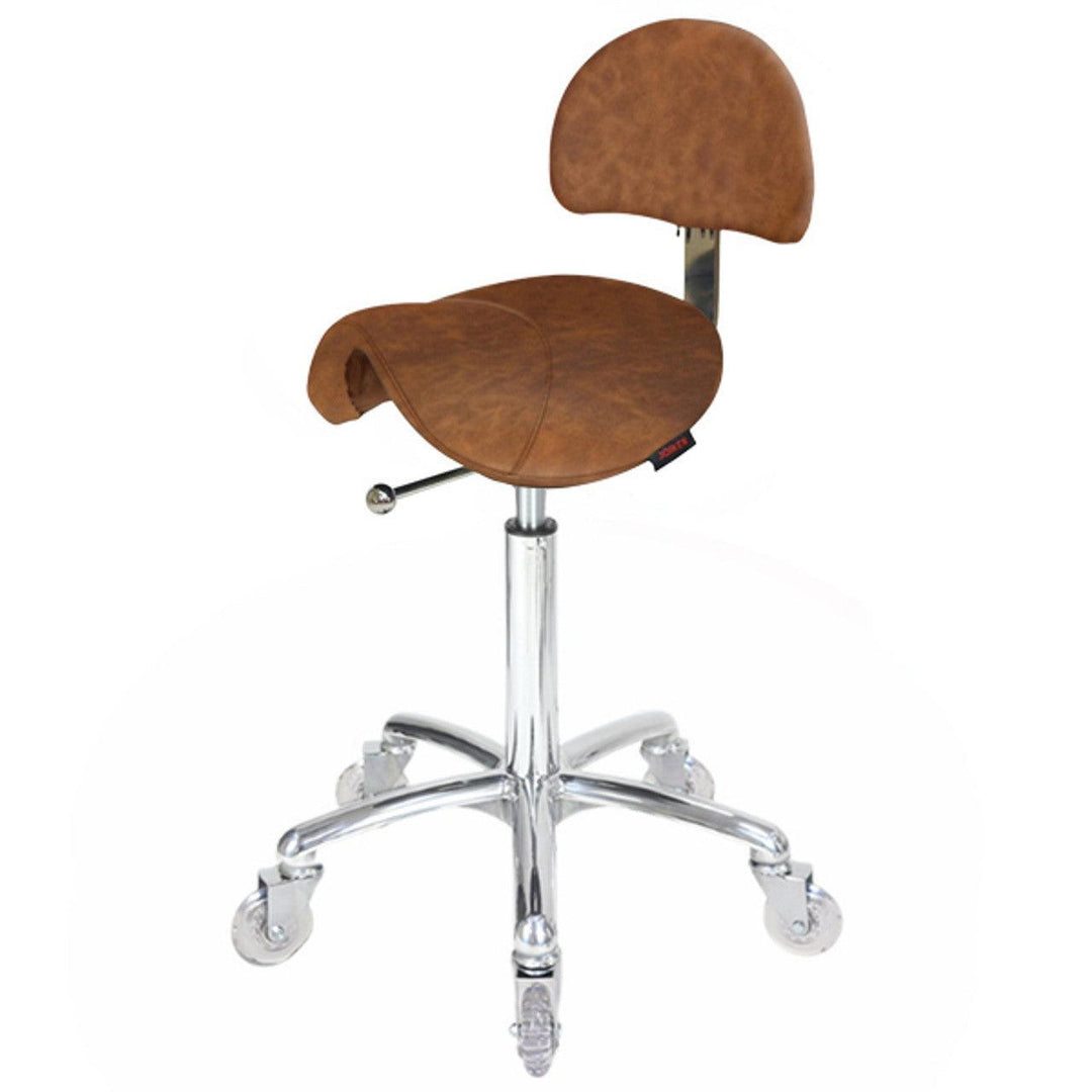 Joiken Deluxe Saddle Stool with Backrest - LuxeMED