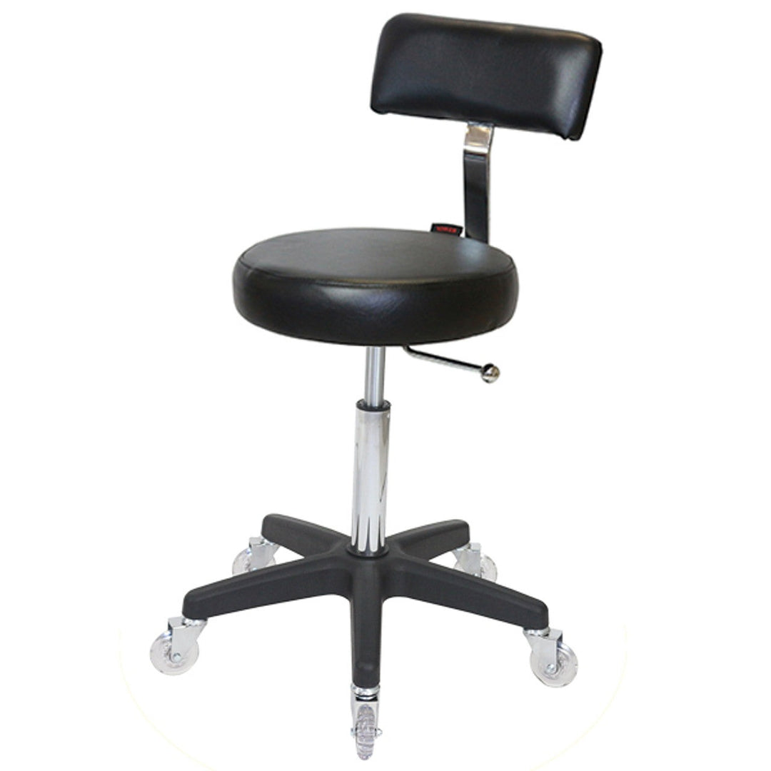 Joiken Round Stool with Backrest - LuxeMED