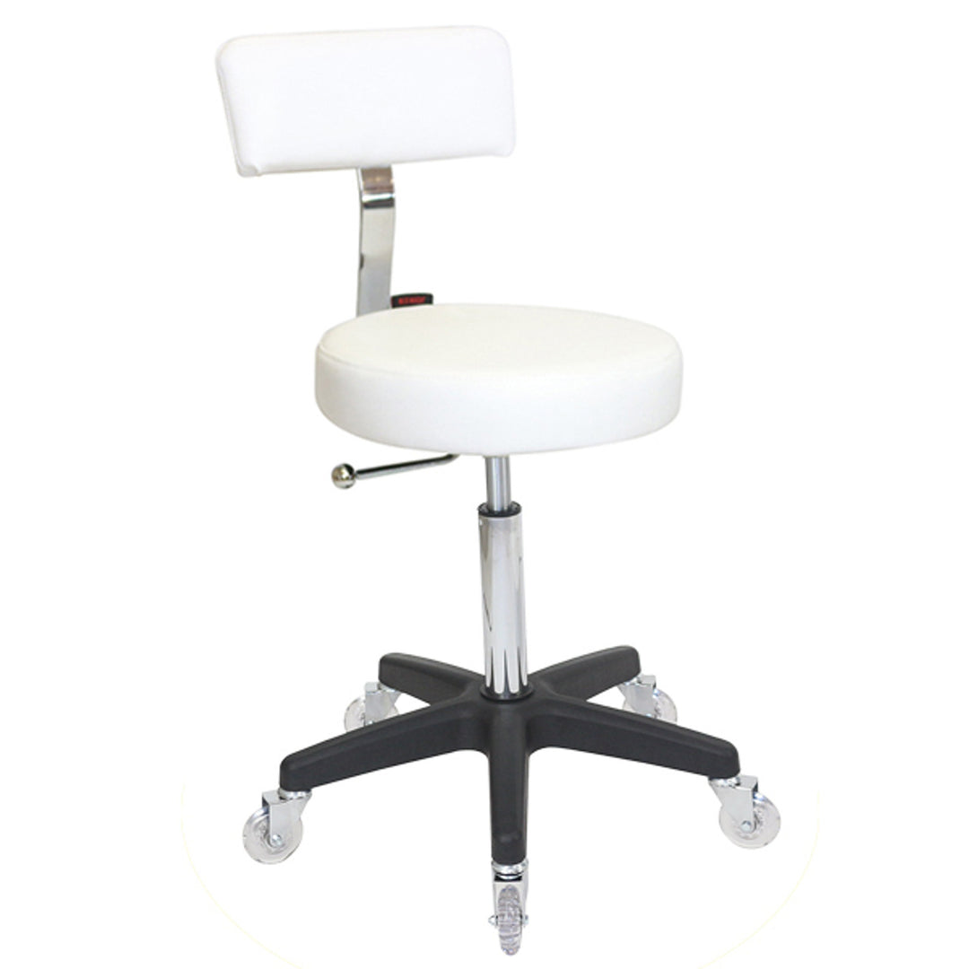 Joiken Round Stool with Backrest - LuxeMED